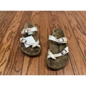 Birkenstock Mayari Graceful Pearl White Womens Birko-Flo EU 36